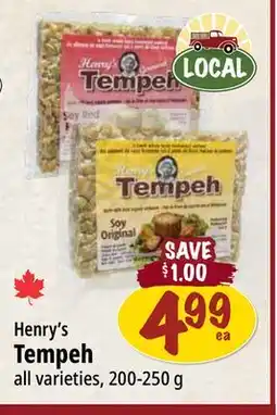 Farm Boy Henry's Tempeh all varieties offer