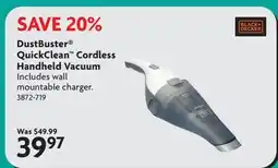 Home Hardware DustBuster QuickClean Cordless Handheld Vacuum offer