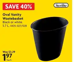 Home Hardware Oval Vanity Wastebasket offer