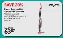 Home Hardware Power Express Lite 3-in-1 Stick Vacuum offer