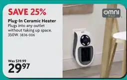 Home Hardware Plug-In Ceramic Heater offer