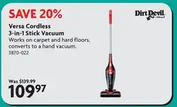 Home Hardware Versa Cordless 3-in-1 Stick Vacuum offer