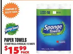 Len's Mill Stores SPONGETOWELS PAPER TOWELS offer