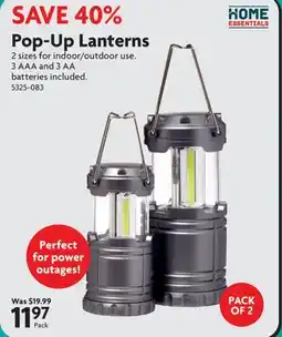 Home Hardware Pop-Up Lanterns offer