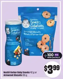 Chalo FreshCo Nestlé Gerber Baby Snacks 42 g or Arrowroot Biscuits 155 g offer