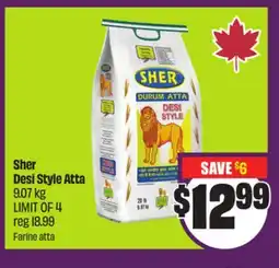 Chalo FreshCo Sher Desi Style Atta 9.07 kg offer