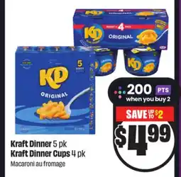 Chalo FreshCo Kraft Dinner 5 pk Kraft Dinner Cups 4 pk offer