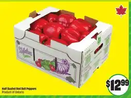 Chalo FreshCo Half Bushel Red Bell Peppers Product of Ontario offer