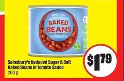 Chalo FreshCo Sainsbury's Reduced Sugar & Salt Baked Beans in Tomato Sauce 200 g offer