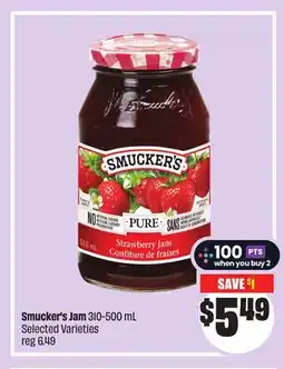 Chalo FreshCo Smucker's Jam 310-500 mL Selected Varieties offer