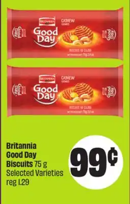 Chalo FreshCo Britannia Good Day Biscuits 75 g Selected Varieties offer