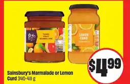 Chalo FreshCo Sainsbury's Marmalade or Lemon Curd 340-411 g offer