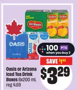 Chalo FreshCo Oasis or Arizona Iced Tea Drink Boxes 8x200 mL offer