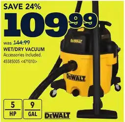 RONA DEWALT WET/DRY VACUUM offer