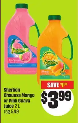 Chalo FreshCo Sherbon Chaunsa Mango or Pink Guava Juice 2 L offer