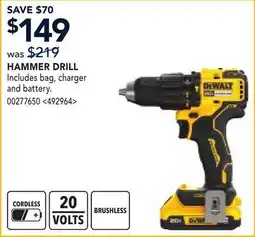 RONA DEWALT HAMMER DRILL offer