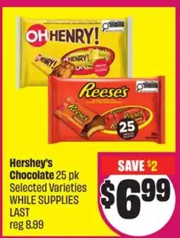 Chalo FreshCo Hershey's Chocolate 25 pk Selected Varieties offer