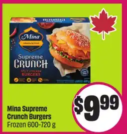 Chalo FreshCo Mina Supreme Crunch Burgers Frozen 600-720 g offer