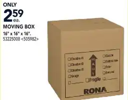 RONA 16 x 16 x 16 MOVING BOX offer