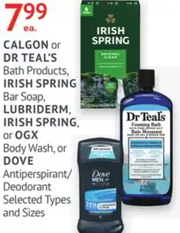 IDA Pharmacy CALGON, DR TEAL'S, IRISH SPRING, LUBRIDERM, IRISH SPRING, OGX or DOVE offer