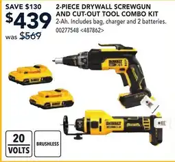 RONA DEWALT 2-PIECE DRYWALL SCREWGUN AND CUT-OUT TOOL COMBO KIT offer