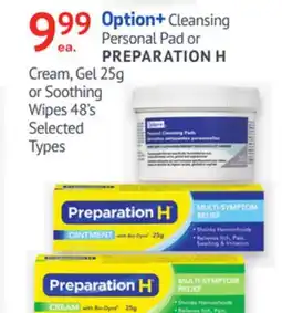 IDA Pharmacy OPTION+ or PREPARATION H offer