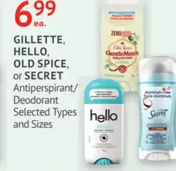 IDA Pharmacy GILLETTE, HELLO, OLD SPICE, or SECRET offer