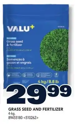 RONA GRASS SEED AND FERTILIZER, 4-kg offer