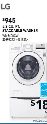 RONA 5.2 CU. FT. STACKABLE WASHER offer