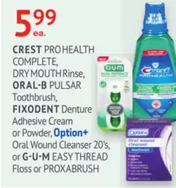 IDA Pharmacy CREST, ORAL-B, FIXODENT, OPTION+ or G-U-M offer