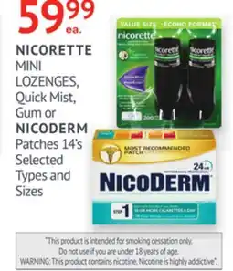 IDA Pharmacy NICORETTE or NICODERM offer