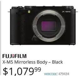 Vistek FUJIFILM X-M5 Mirrorless Body – Black offer