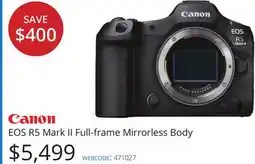 Vistek Canon EOS R5 Mark II Full-frame Mirrorless Body offer