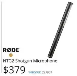 Vistek NTG2 Shotgun Microphone offer