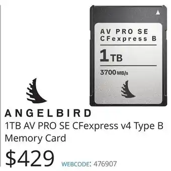 Vistek 1TB AV PRO SE CFexpress v4 Type B Memory offer