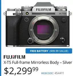 Vistek X-T5 Full-frame Mirrorless Body – Silver offer