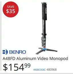 Vistek A48FD Aluminum Video Monopod offer