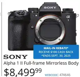 Vistek Alpha 1 II Full-frame Mirrorless Body offer