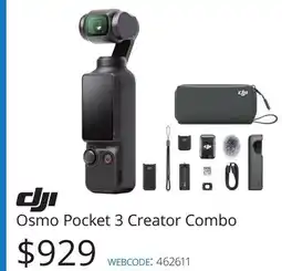 Vistek dji Osmo Pocket 3 Creator Combo offer