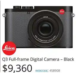 Vistek Q3 Full-frame Digital Camera-Black offer