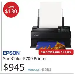 Vistek Epson SureColor P700 Printer offer