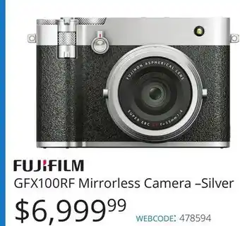 Vistek GFX100RF Mirrorless Camera-Silver offer