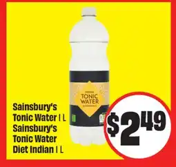 FreshCo Sainsbury's Tonic Water 1 L Sainsbury's Tonic Water Diet Indian 1 L offer
