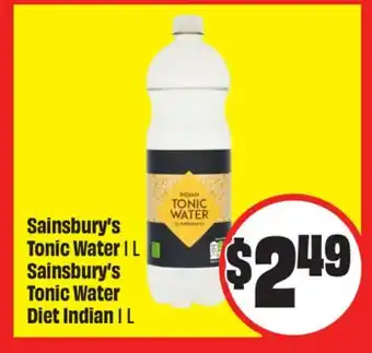 FreshCo Sainsbury's Tonic Water 1 L Sainsbury's Tonic Water Diet Indian 1 L offer