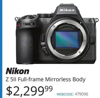 Vistek Nikon Full-frame Mirrorless Body offer
