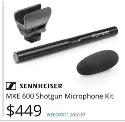 Vistek MKE 600 Shotgun Microphone Kit offer