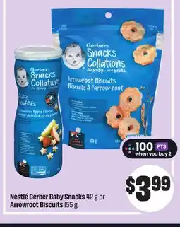FreshCo Nestlé Gerber Baby Snacks 42 g or Arrowroot Biscuits 155 g offer
