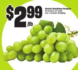 FreshCo Green Seedless Grapes Product of USA No. 1 Grade 6.59/kg offer