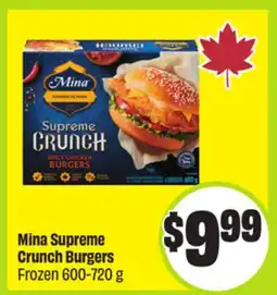 FreshCo Mina Supreme Crunch Burgers Frozen 600-720 g offer