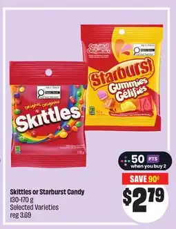 FreshCo Skittles or Starburst Candy 130-170 g Selected Varieties offer